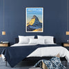 captivating beauty Matterhorn stunning poster earthy brown vibrant green hues artwork Swiss Alps walls gift home decor available standalone print
