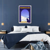 captivante Voyage Maroc nuances bleu orange magie pays exotique cadeau idéal amoureux aventure affiche envies