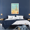 Paris stunning wall art chic travel poster elegant brown gray tones gift unique print decor space interior timeless artwork sizes A4 cm A0