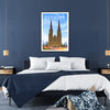 space stunning Sydney poster vibrant red sophisticated gray tones wall art unique gift artwork essence Australia iconic city frameless style preferences