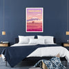 visual journey Tanzania Travel Poster rich brown purple hues stunning wall art essence Africa unique gift stylish addition decor standalone print space