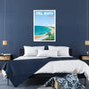 vibrant charm Tel Aviv stylish poster captivating gray blue palette home office wall art display artwork ideal gift occasion unframed options decor needs