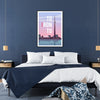 vibrant charm Toronto stunning poster hues purple blue home decor thoughtful gift captivating wall art city essence life versatile sizes A4 cm A0