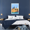 charm Valletta Malta stunning travel poster vibrant green blue hues artwork perfect wall art gift enthusiast space captivating print A4 cm A0 sizes