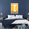 visual journey Yellowstone vibrant poster red orange hues wall art thoughtful gift artwork park essence style space captivating print available