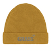 Beanie Grass Tennis in cotone biologico con design ricamato, perfetto per uno stile eco-friendly e confortevole