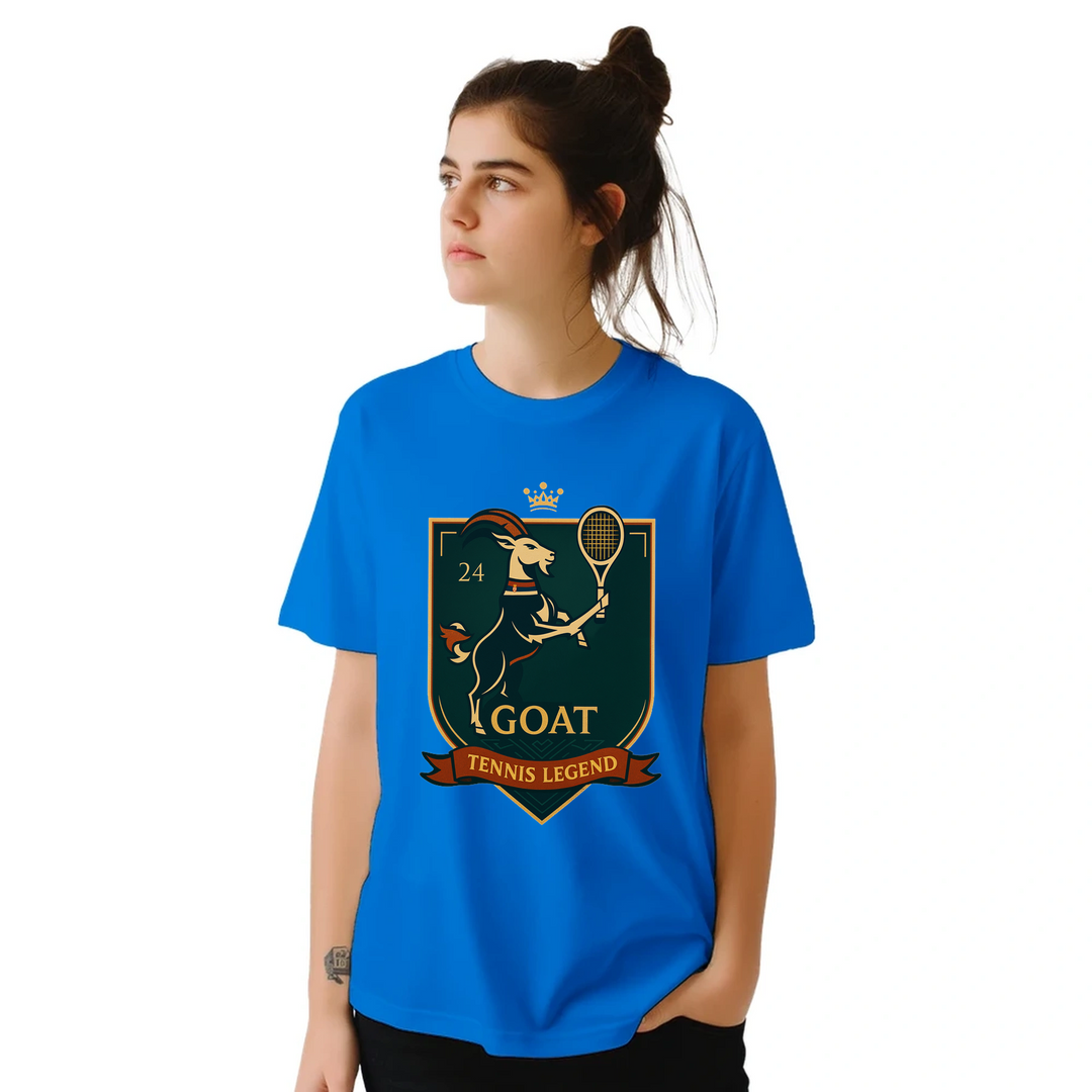 Camiseta exclusiva "Tennis GOAT Nole" para fãs de Novak Djokovic, confeccionada em algodão de alta qualidade para conforto e
