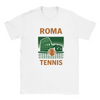T-shirt T exclusif thème tennis Rome parfait passionnés style sport design unique capture élégance italienne énergie court une tenue décontractée sportive tailles SML XL XXL