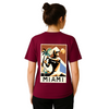 T-shirt Miami Tennis: design vibrante che cattura lo spirito energetico del tennis a Miami, in cotone morbido e traspirante p