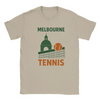 T-shirt exclusivo Tennis Melbourne, perfeito para fãs e jogadores, feito em algodão de alta qualidade para conforto
