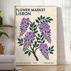 exquisite Flower Market Lisbon Botanical 12 poster available stunning blue gray hues dimensions cm vintage space timeless charm