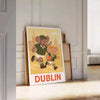 magnifique vintage un éléphant rugby Dublin style Art Déco unique affiche 50x70 30x40 une touche originale décoration poster charme cadre