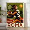 magnifique Roma Tennis 12 teintes marron gris une touche élégante espace amateurs affiche disponible dimensions 50x70 30x40 achetez  vôtre version