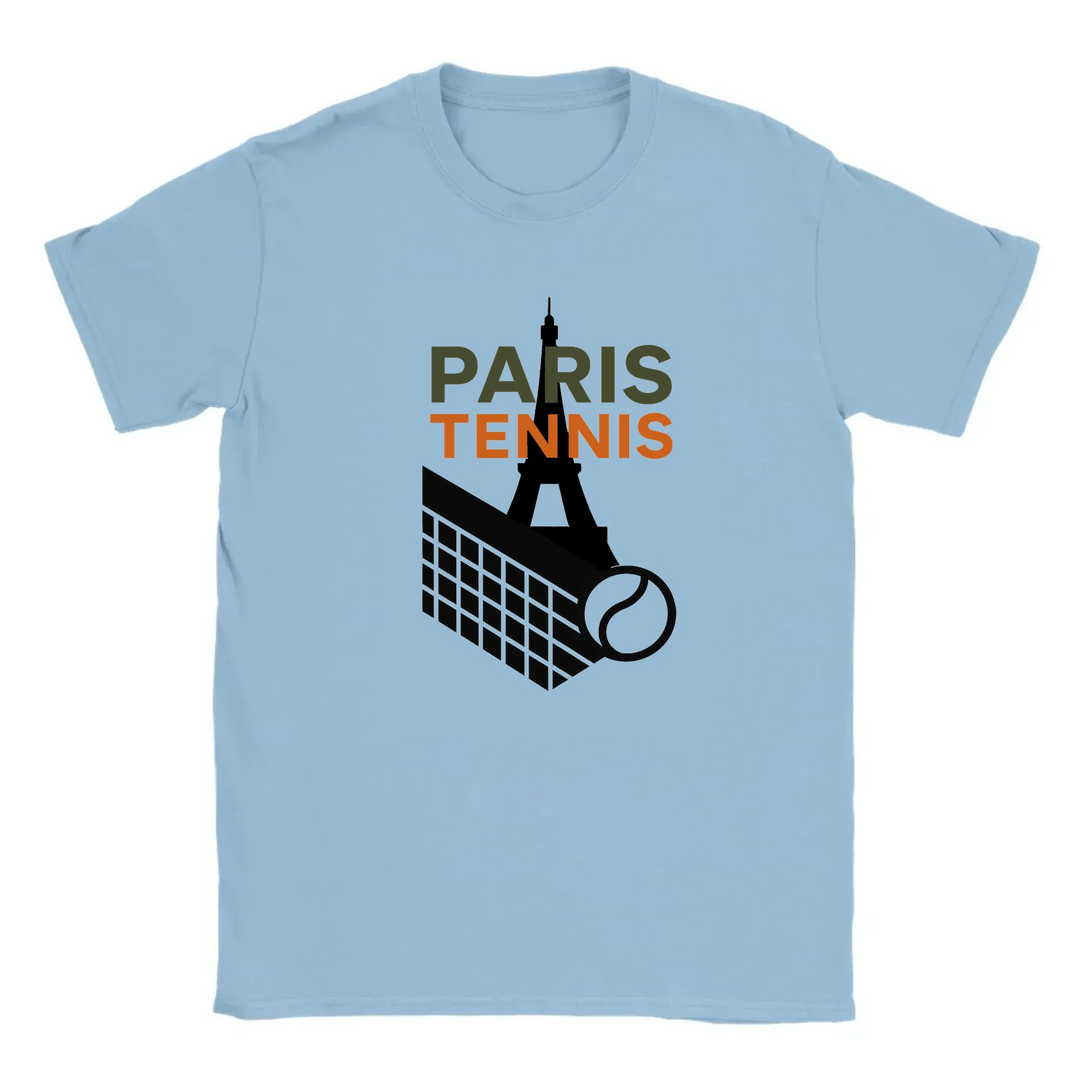 Camiseta de tenis Paris 10, elegante y cómoda, inspirada en la Ciudad del Amor. Ideal para amantes del tenis y la moda. Dispo