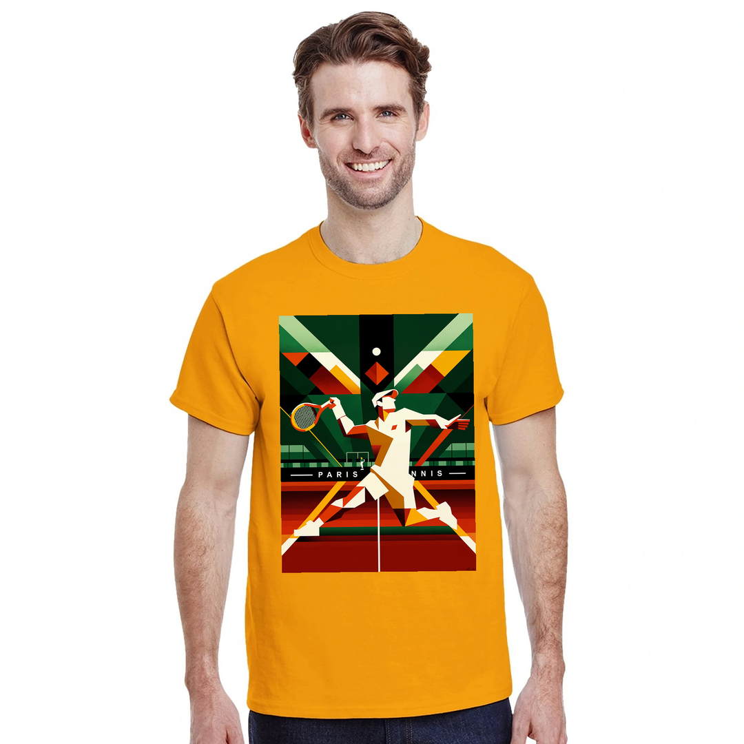 T-shirt τένις Παρισιού με κομψό σχέδιο, ιδανικό για γήπεδο και καθημερινές εμφανίσεις