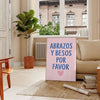 warmth Abrazos y Besos Por Favor motivational poster white gray space dimensions positivity unframed version beautiful piece