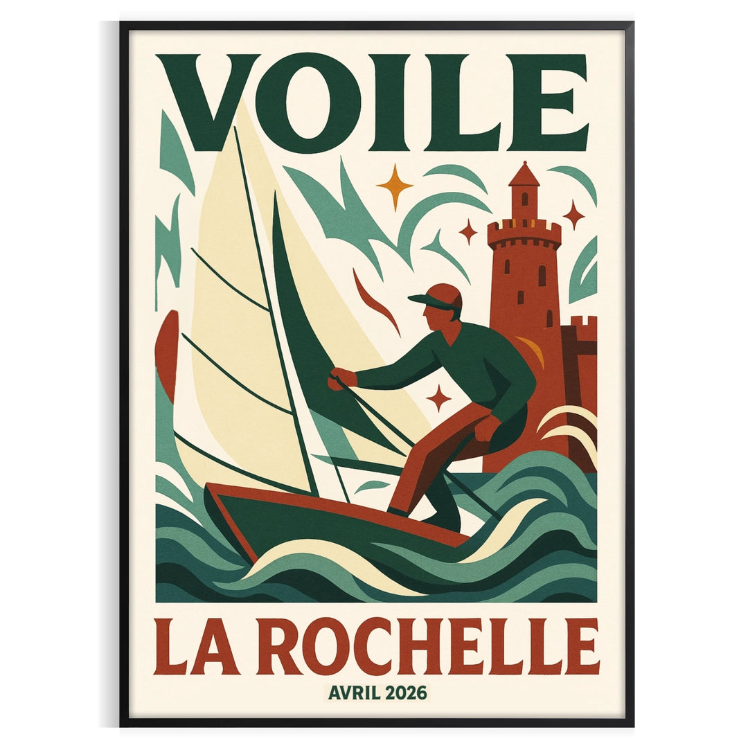 vibrant charm sailing La Rochelle stunning red white poster nautical enthusiasts art lovers eye piece available dimensions cm space sizes A4 A0
