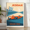 F1-poster med motiv från Jeddah, Saudiarabien. Finns i storlekarna 50x70 och 30x40, perfekt för att lyfta din inredning