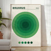 striking elegance Bauhaus Green Circle poster minimalist white blue design wall art lovers enthusiasts unique print sophistication space dimensions framed