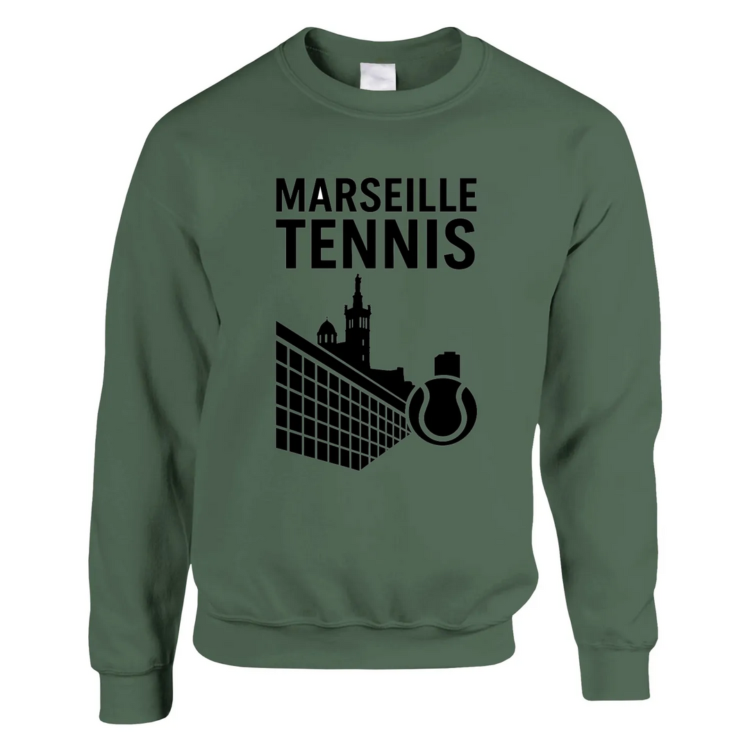 Marseille Tennis džemperis, kas izgatavots no mīksta kokvilnas un poliestera maisījuma, nodrošina komfortu un stilu ikdienā