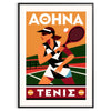space striking Athena Tennis 22 poster bold red black design essence game enthusiast dynamic touch decor available A4 cm A0