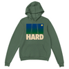 Hoodie Hard Tennis 32, um pullover confortável de mistura de algodão e poliéster, com capuz forrado, cordão combinado e bolso