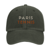 Image Military de Vintage Cap Paris Tennis 3 - Embroidered Design