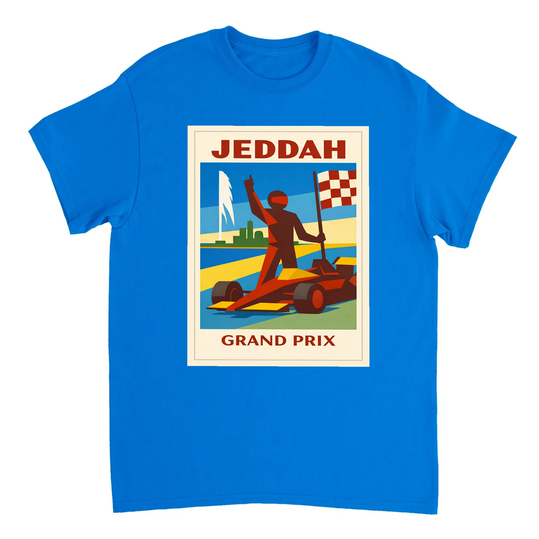 T-shirt passion motorsport exclusive Jeddah Saudi Arabia F1 t shirt stunning design excitement Formula 1 race tee perfect fans fashion lovers today love speed style size S M L XL XXL