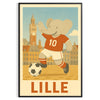 Affiche captivante Kid Elephant nuances gris orange parfaite passionnés football enfants une touche originale décoration espace Achetez belle œuvre disponibles A4 cm A0