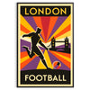 space vibrant London football poster bold orange black colors fan striking design sure eye yours today love UK dimensions A4 cm A0