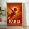 élégance espace parisienne affiche Paris teintes marron vert une décoration chic disponible format 50x70 30x40 poster