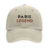 Vintage Cap Tennis Paris Legend 3 mit gesticktem Design aus 100% gebürsteter Baumwolle. Ideal für lässige Outfits
