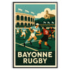 captivating Bayonne rugby poster enthusiasts stylish vintage Art Deco design charm space prints decor ideal size A4 cm A0