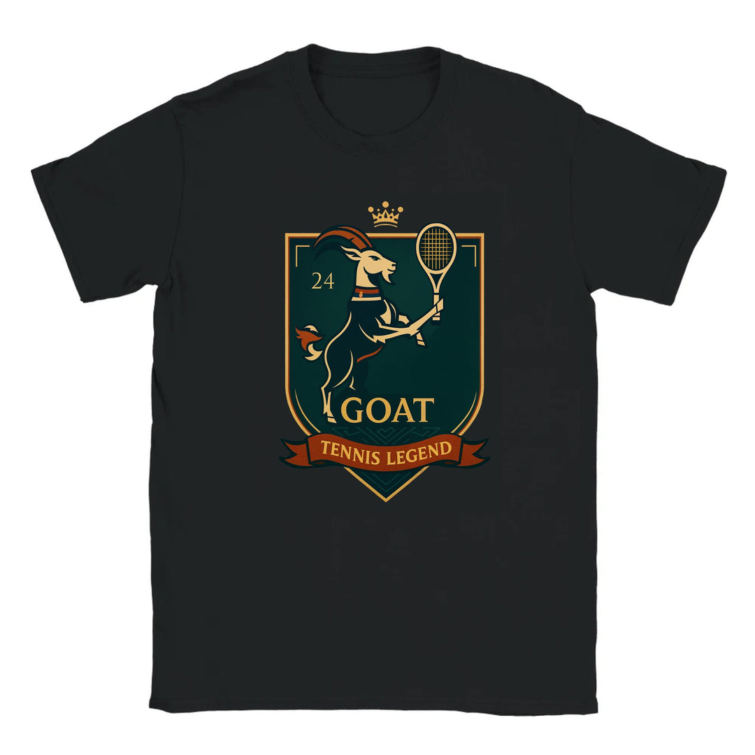 T-shirt love tennis legend Novak Djokovic GOAT Nole t shirt premium cotton tee unmatched skills achievements favorite player fans sports enthusiasts sizes S M L XL XXL