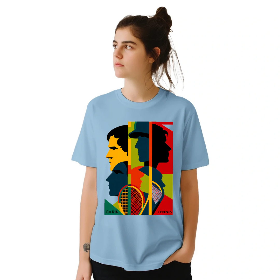 テニス愛好者にぴったりのトーナメントテニスTシャツ。スタイリッシュなデザインで、コートでも観客席でも活躍します。快適なコットン素材で、あなたのワードローブに欠かせない一着です。