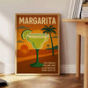 vibrante thème cocktail Margarita nuances jaune vert intérieur poster élégant formats A4 cm 50x70 60x80 A0 une touche exotique décor