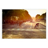 spirit Tour France vibrant orange green poster excitement race cycling enthusiasts striking wall art ideal gift unframed print space dynamic artwork