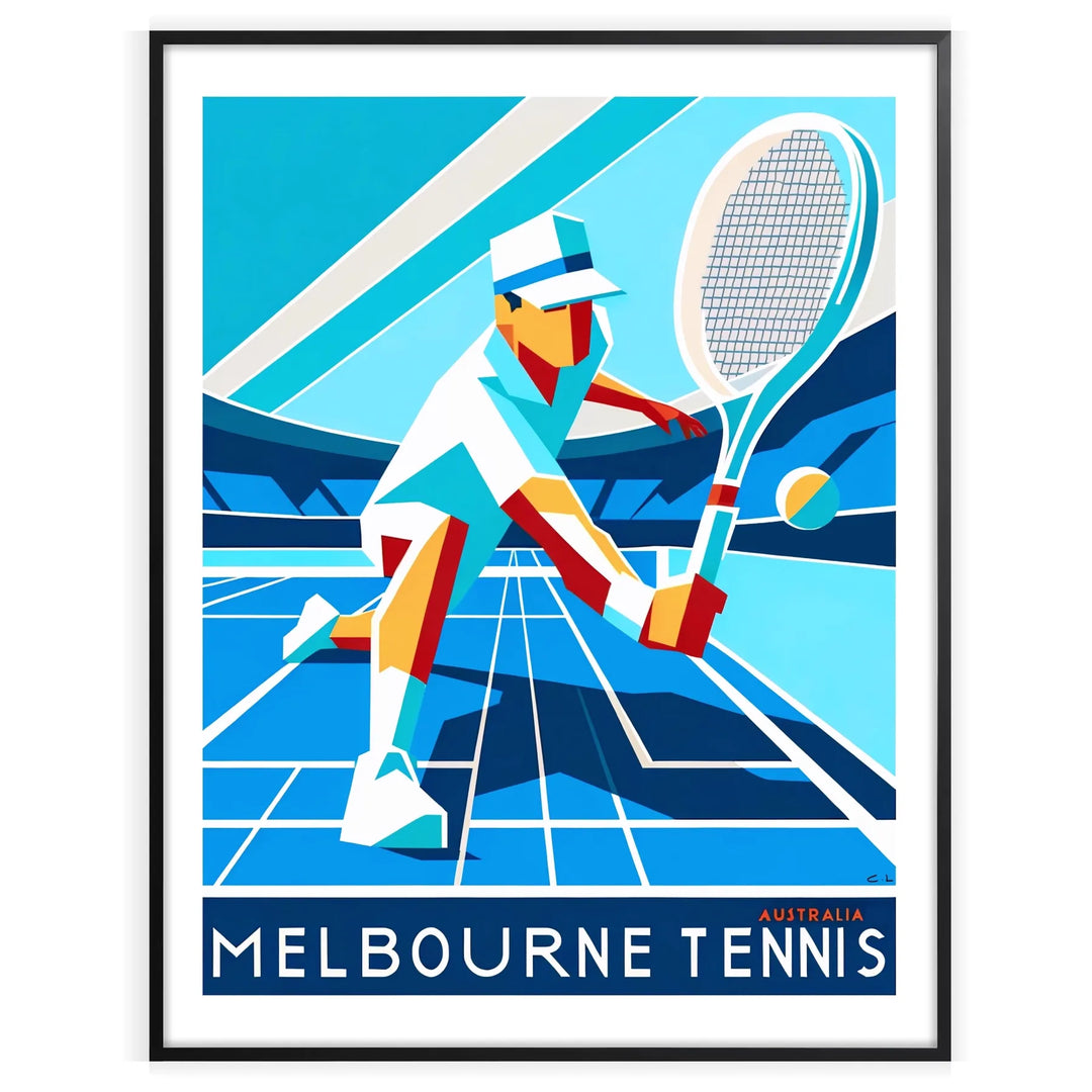Melbourne Poster Tennis Print home deco premium print affiche locadina wall art home office vintage decoration