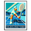 Vintage Melbourne tennis poster inspired by Melbourne’s Australian Open