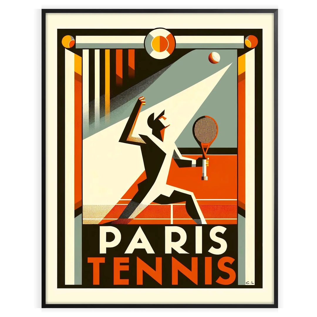 Tennis Poster Paris Poster home deco premium print affiche locadina wall art home office vintage decoration