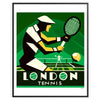 Art Deco London tennis design highlighting Wimbledon’s legendary matches