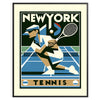 Affiche rétro de tennis à New York célébrant l'US Open à New York