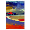 univers Formule 1 affiche audacieuse teintes vert orange cadeau parfait passionnés vitesse formats A4 A0