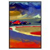 univers Formule 1 affiche audacieuse teintes vert orange cadeau parfait passionnés vitesse formats A4 A0