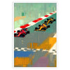 space dynamic Formula 1 poster red white wall art unique gift fans artwork thrill track sizes A4 20×28 A0 passion speed stunning print