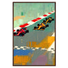 space dynamic Formula 1 poster red white wall art unique gift fans artwork thrill track sizes A4 20×28 A0 passion speed stunning print