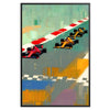 space dynamic Formula 1 poster red white wall art unique gift fans artwork thrill track sizes A4 20×28 A0 passion speed stunning print