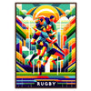 élégance une affiche rugby vintage art idéal passionnés sport design poster intemporel cadeau parfait amateurs cadre version