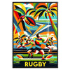 une touche sportive décoration affiche rugby captivante cadeau passionnés esprit formats A4 cm A0