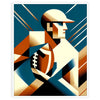 passion terrain affiche football américain intérieur cadeau parfait fans sport une touche dynamisme disponibles A4 cm A0